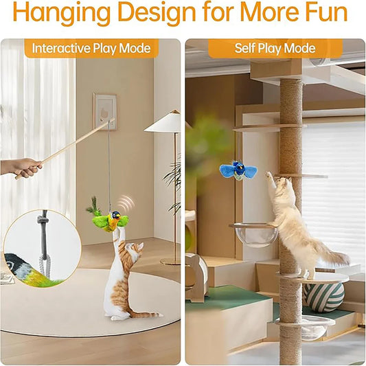 Indoor Interactive Birds Toy for Cat Chasing Teasing.